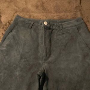 Lilly Pulitzer vintage washable pig suede black leather pants, very soft, 4